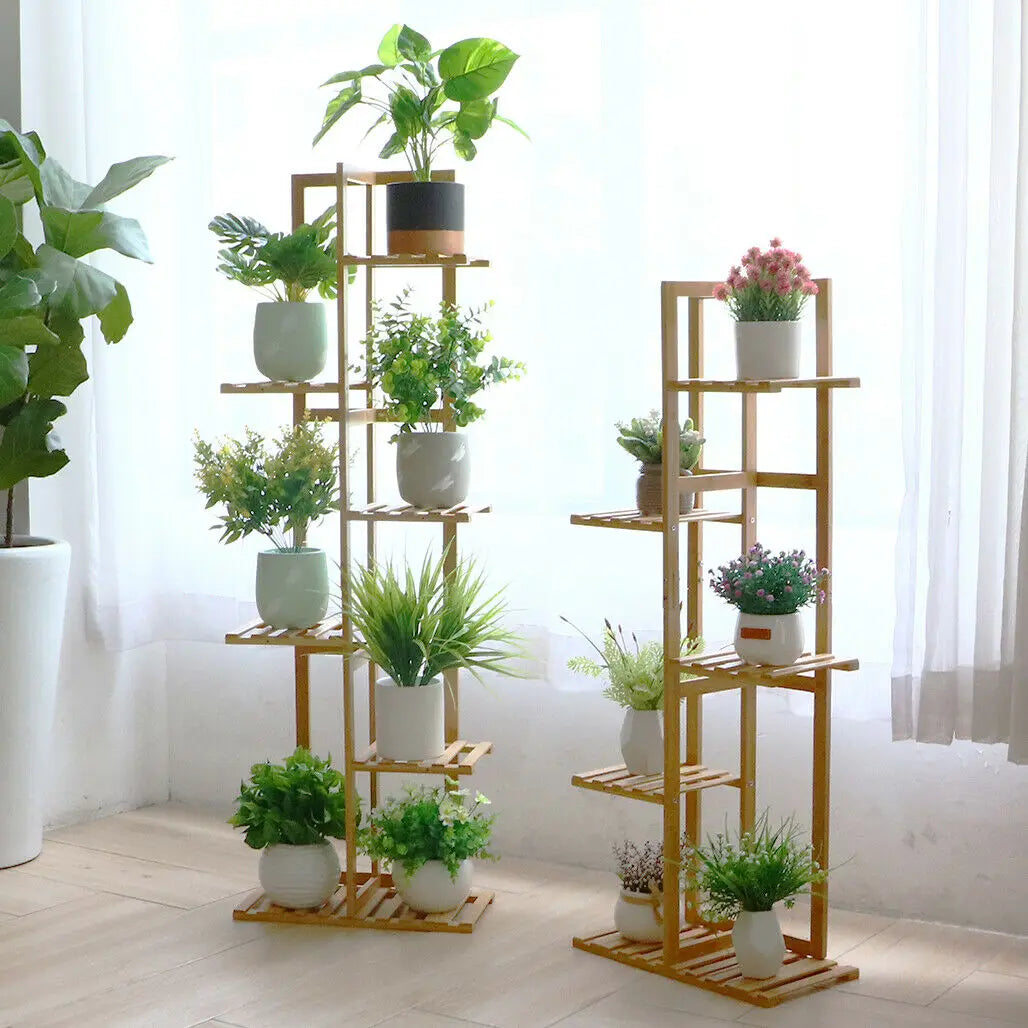 Bamboo 5/6 Tier Plant Stand