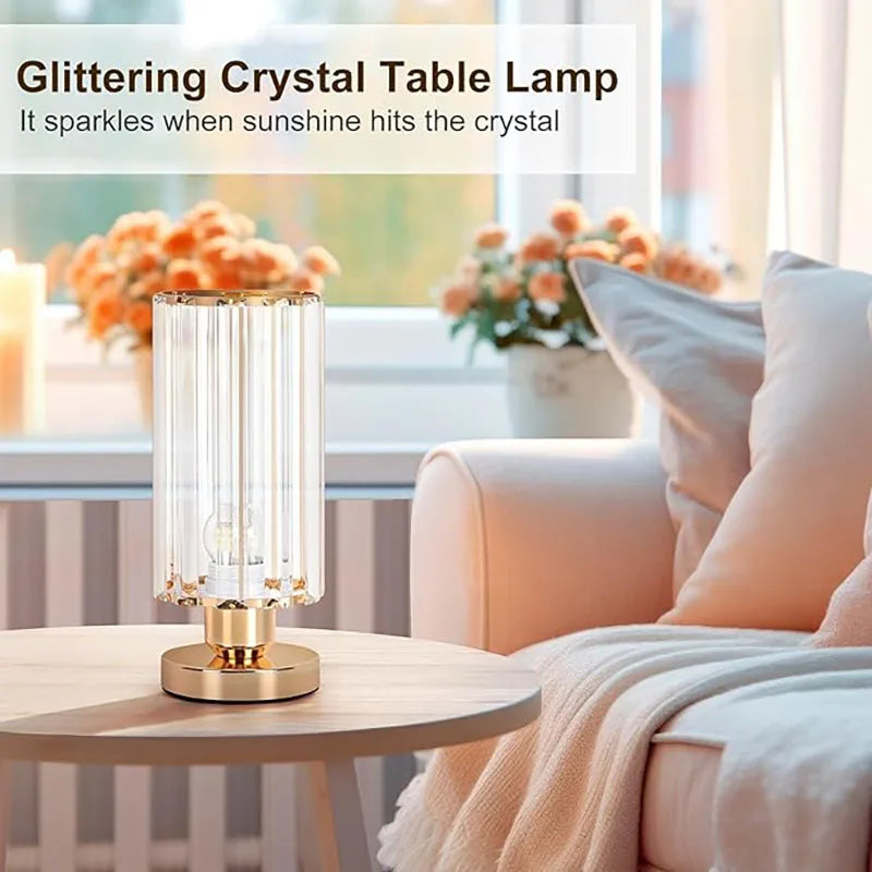 Modern Crystal Table Lamps Set of 2