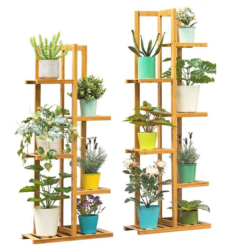 Bamboo 5/6 Tier Plant Stand