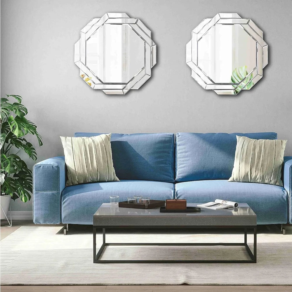 Hlartdecor Helicoid Frameless Beveled Wall Decorating Mirror