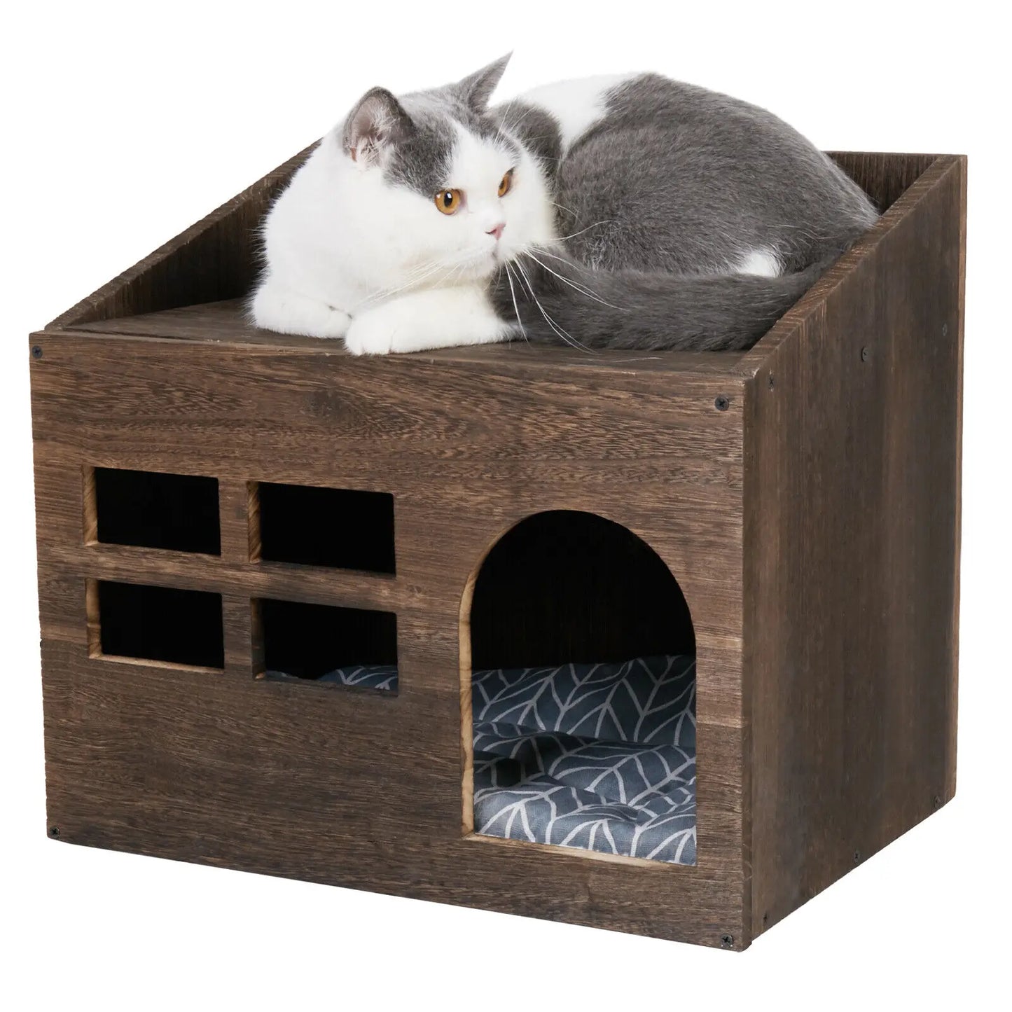 Solid Wooden Cat Litter Box for Indoor Cat