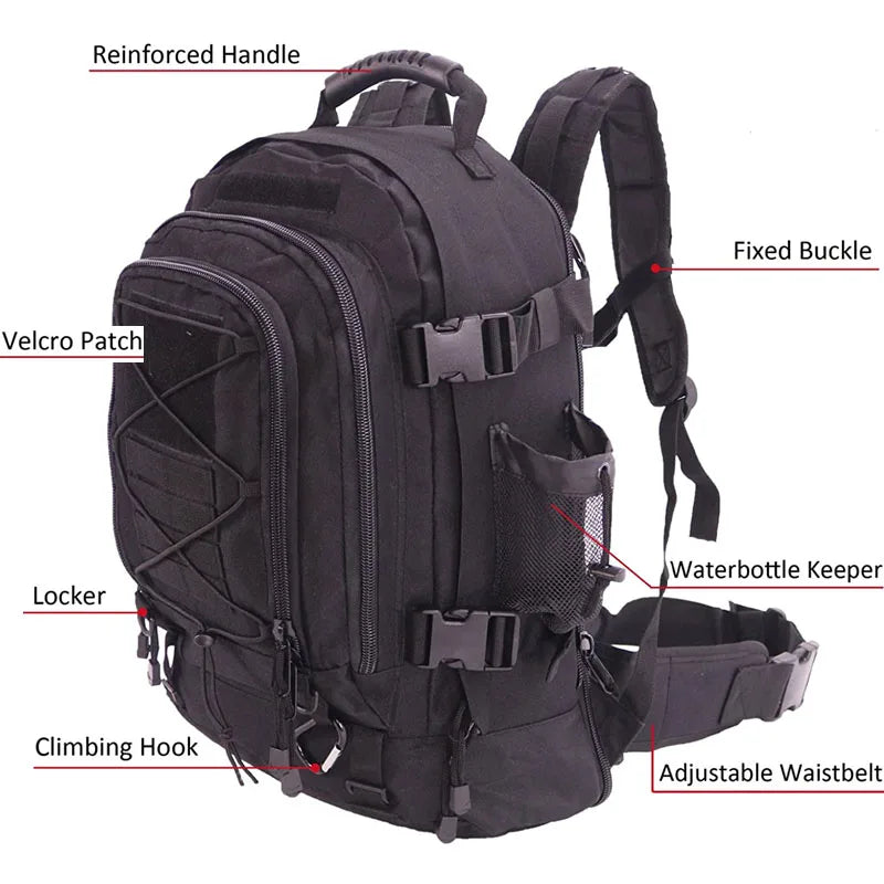 LQARMY 60L Military Tactical Backpack