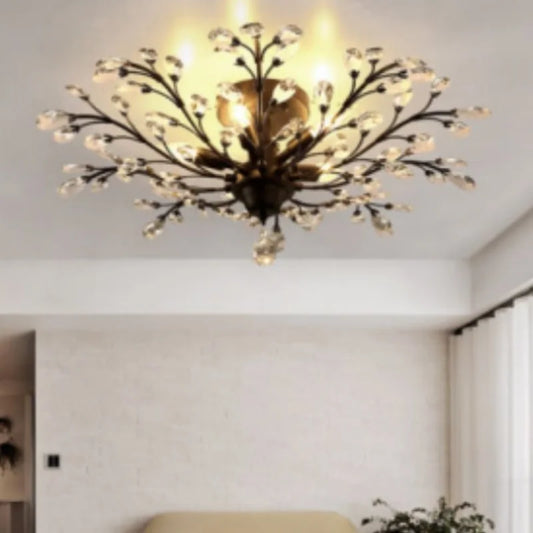 Modern Crystal Chandelier Ceiling Light Fixture Ceiling Lamp for Closet Hallway Entryway Living Room Durable and Vintage