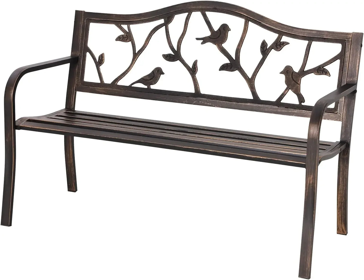 Sophia & William Outdoor Porch Bench, Bronze