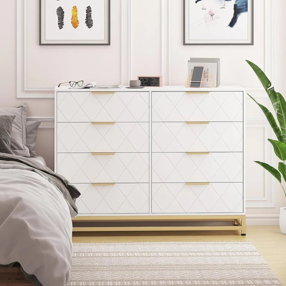 Dresser for Bedroom With 8 Drawers