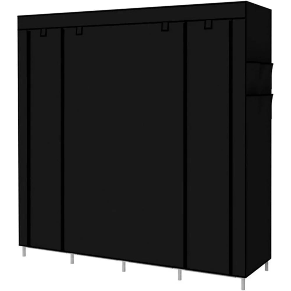 Portable Wardrobe, Shelves, Storage, Organizer with 4 Hanging Rail