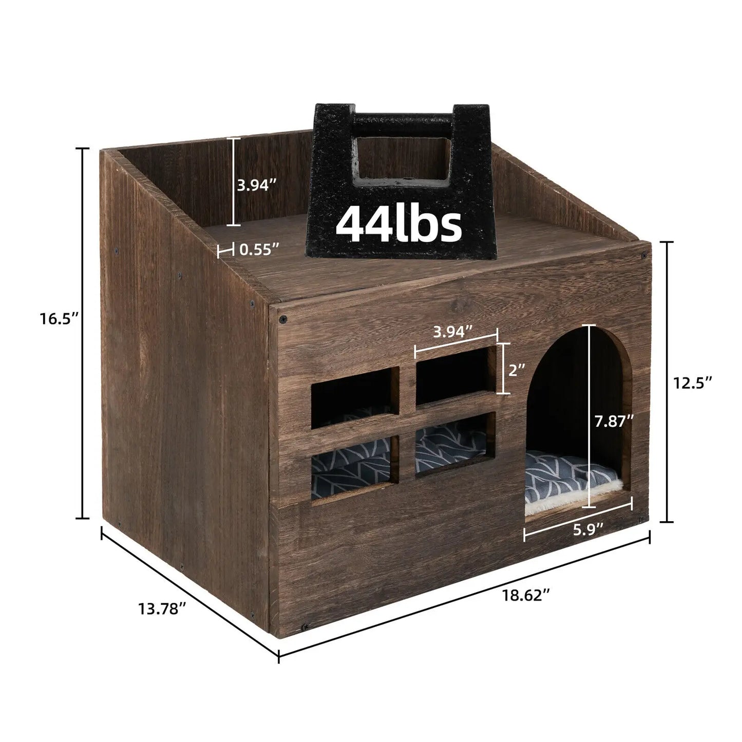 Solid Wooden Cat Litter Box for Indoor Cat