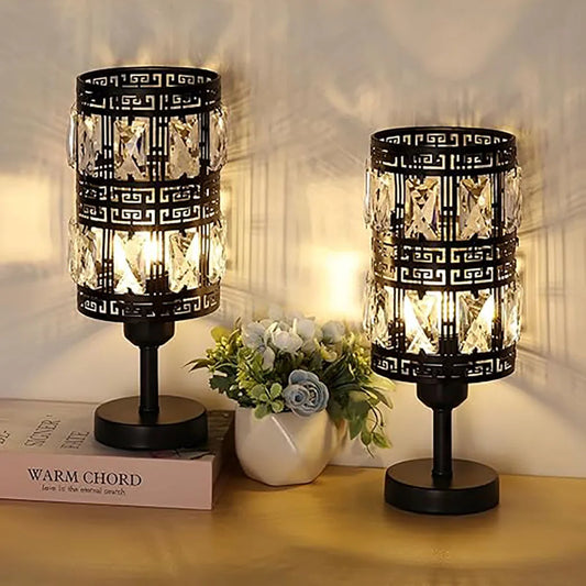 Crystal Table Lamp, Set of 2,