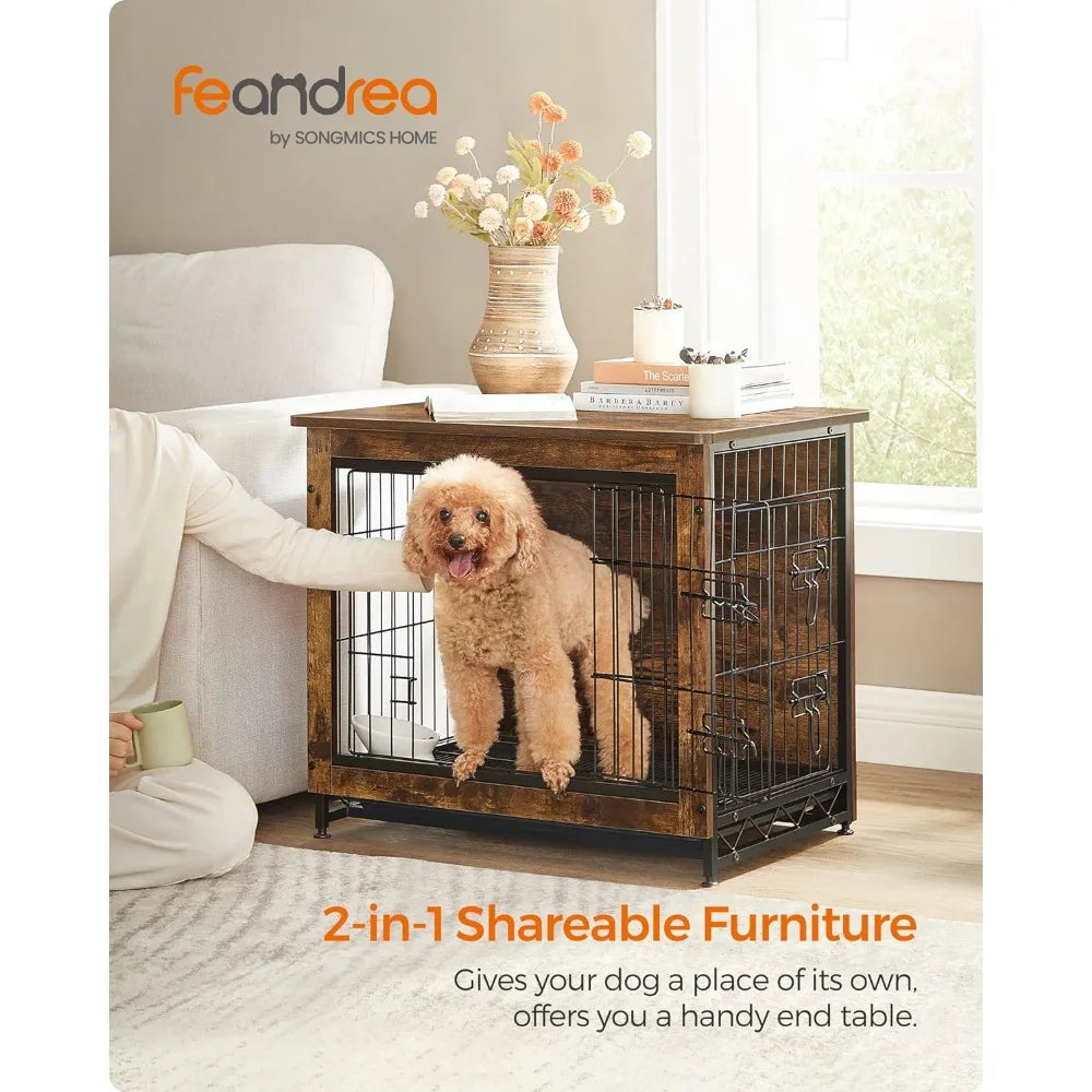 Dog Crate Furniture, Side End Table, Modern Kennel for Dogs Indoor up to 30 lb