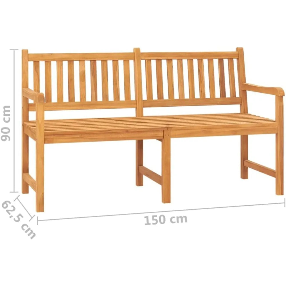 Indoor Wooden 3 Seater Patio Bench with Table