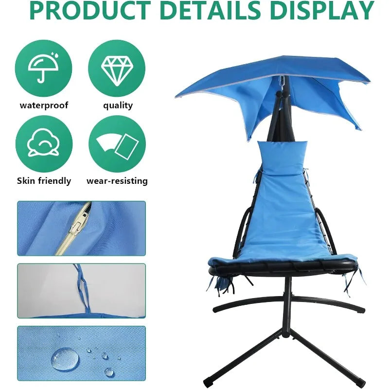 Outdoor Hanging Lounge Chair Replacement Cushion Cover and Umbrella Fabric