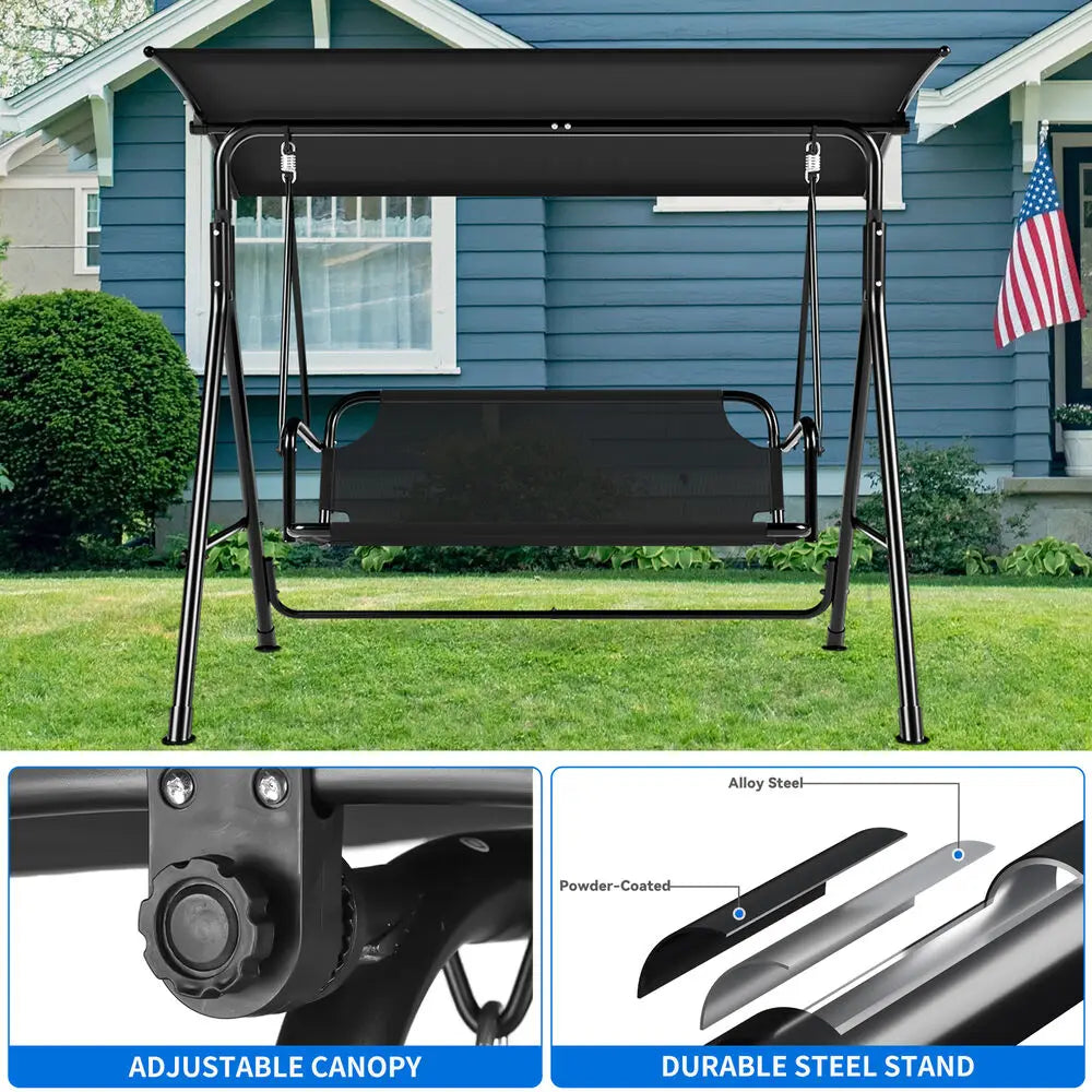 Outdoor Swing Chair with Canopy