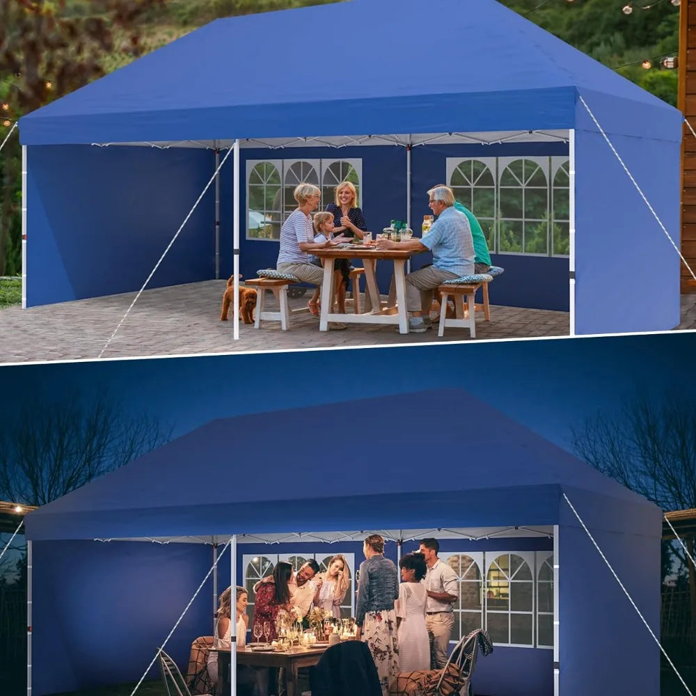 Pop up sunshade with 4 detachable side walls