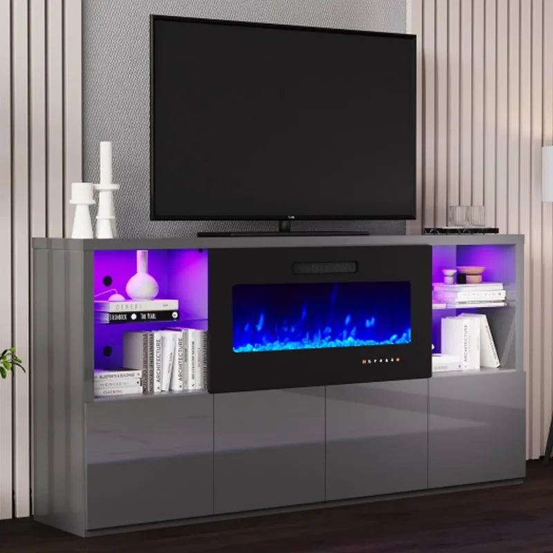 68" Fireplace TV Stand with 40" Electric Fireplace