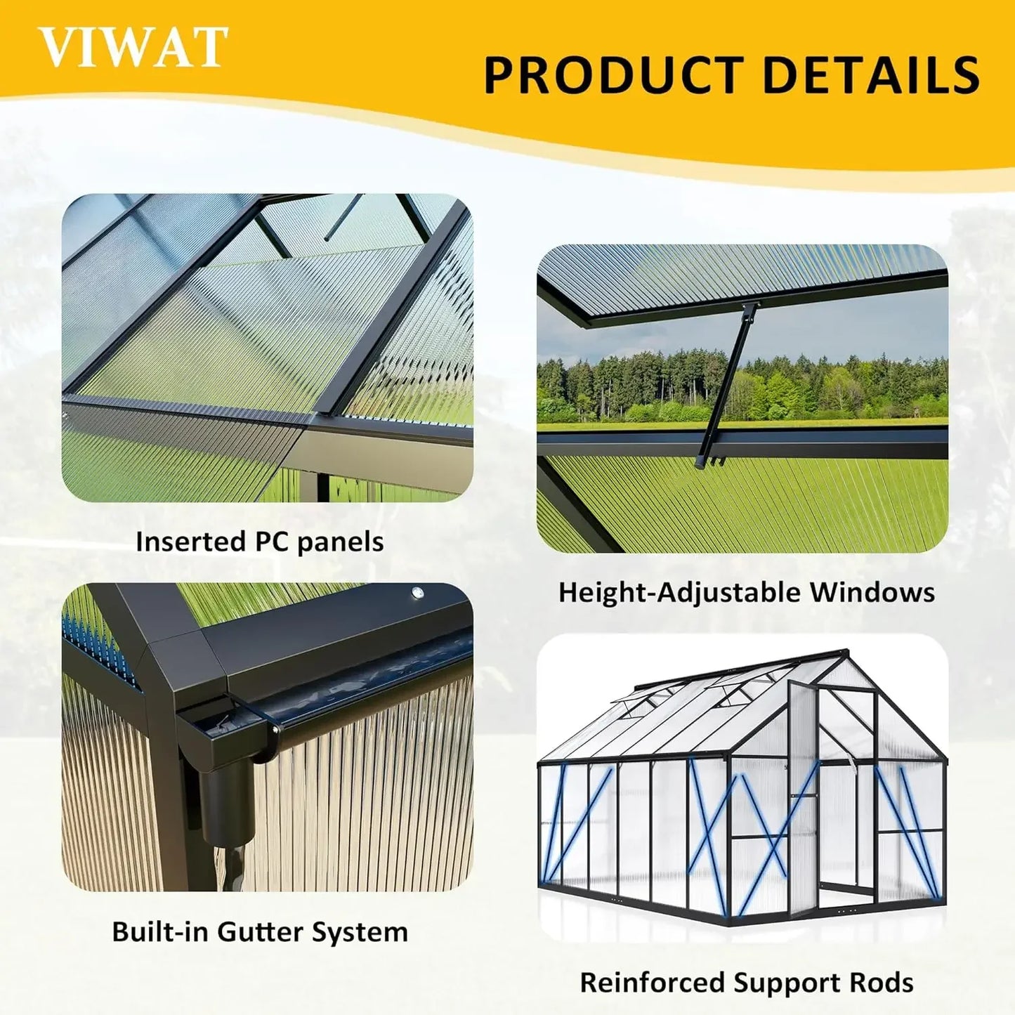 Greenhouse for Outdoors Polycarbonate